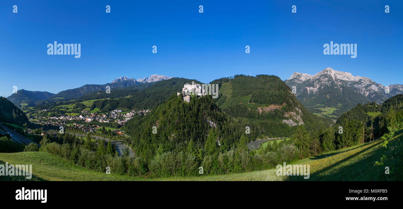 Austria, Salzburg State, Werfen, Hohenwerfen Castle, Hochkoenig Stock Photo