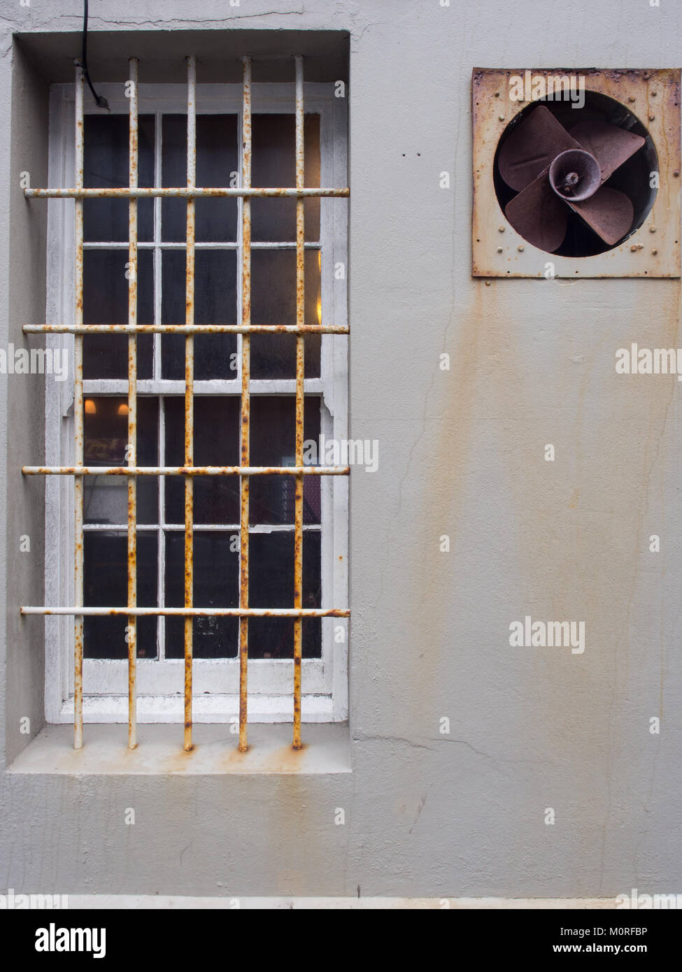 Bars Over A Window Stock Photo Alamy