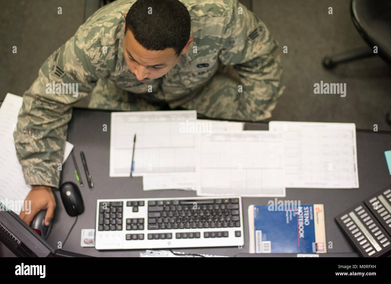 U.S. Air Force Senior Airman Esrick Hamilton, 18th Maintenance Group ...