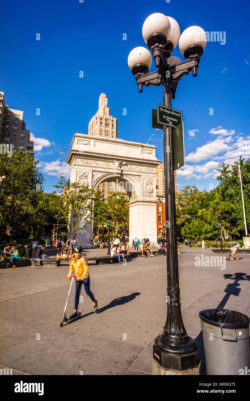 Washington Square Park Manhattan New York, New York, USA Stock Photo
