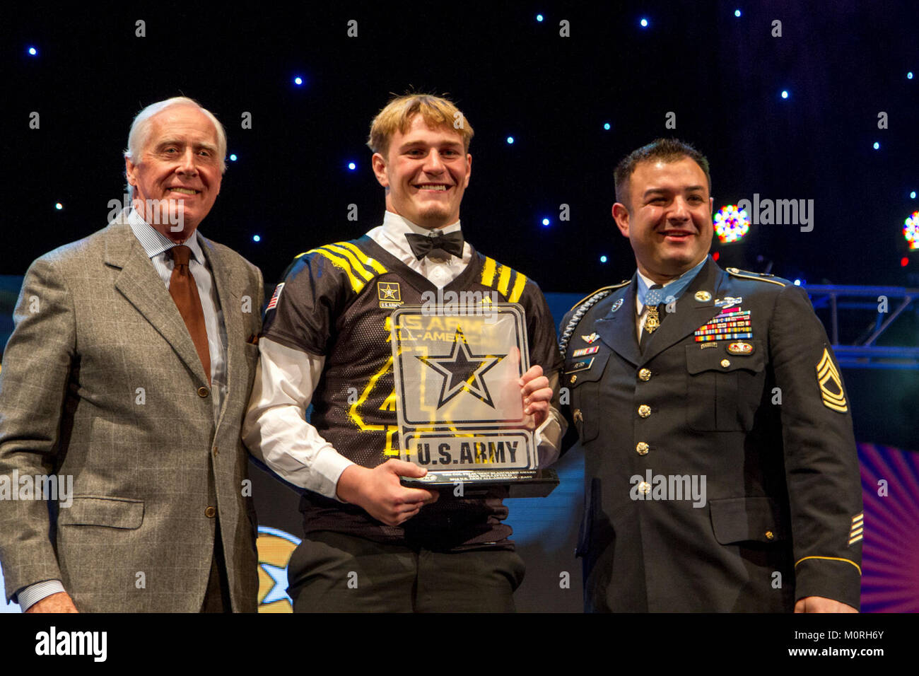 Medal of Honor recipients Army Sgt. 1st Class Leroy Arthur Petry, left, and  Marine Corps Sgt.