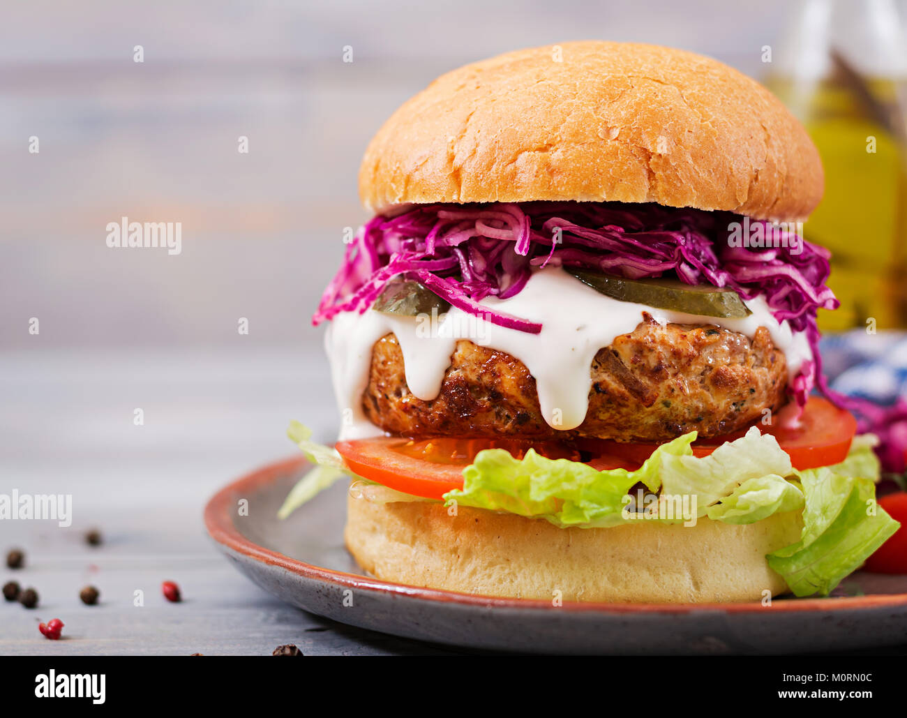 Food juicy burger red hi-res stock photography and images - Alamy