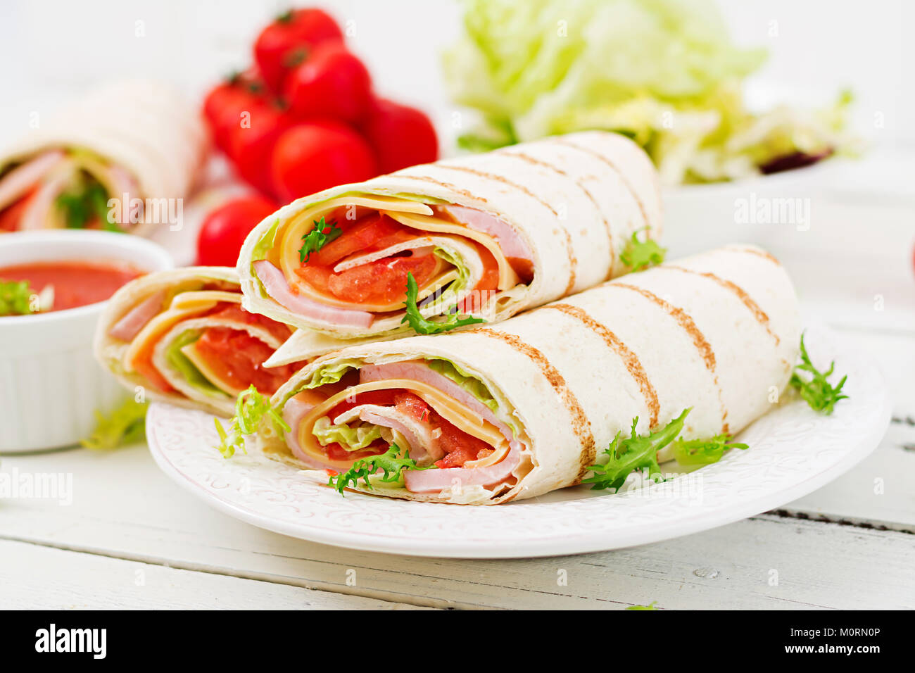 Ham salad wrap hires stock photography and images Alamy