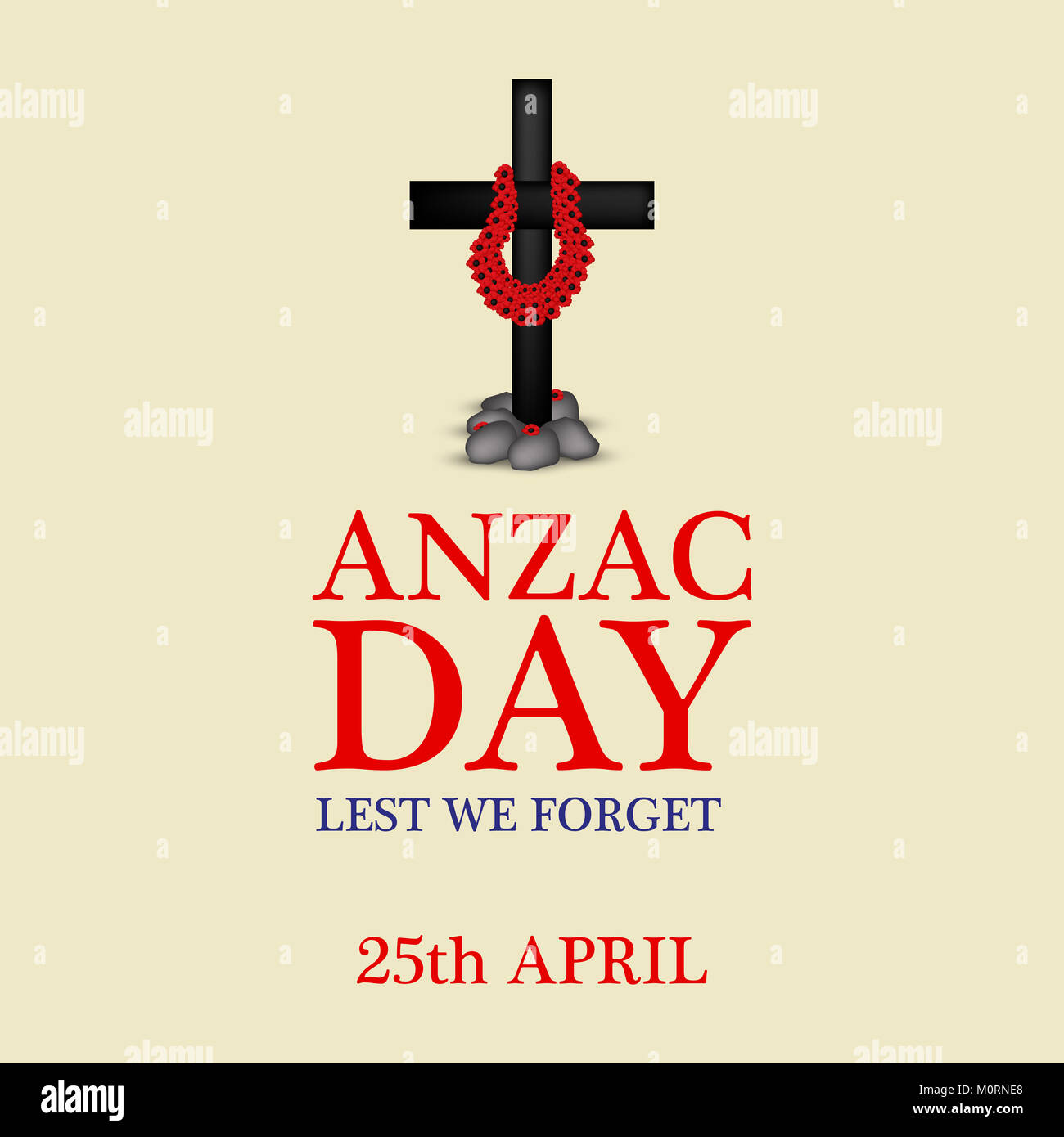 illustration of Anzac Day background. Anzac Day is a national day of