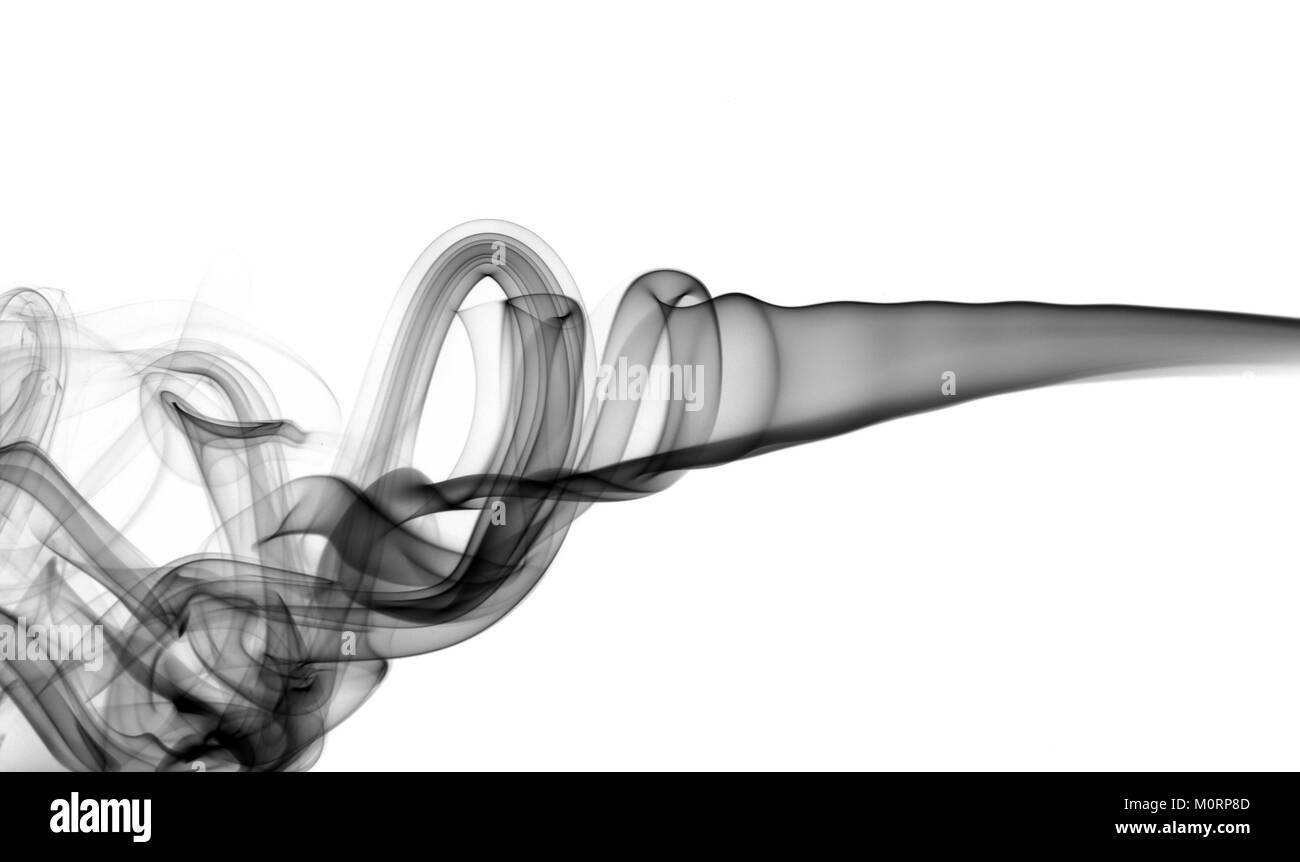 Abstract swirls of smoke over the white background Stock Photo - Alamy
