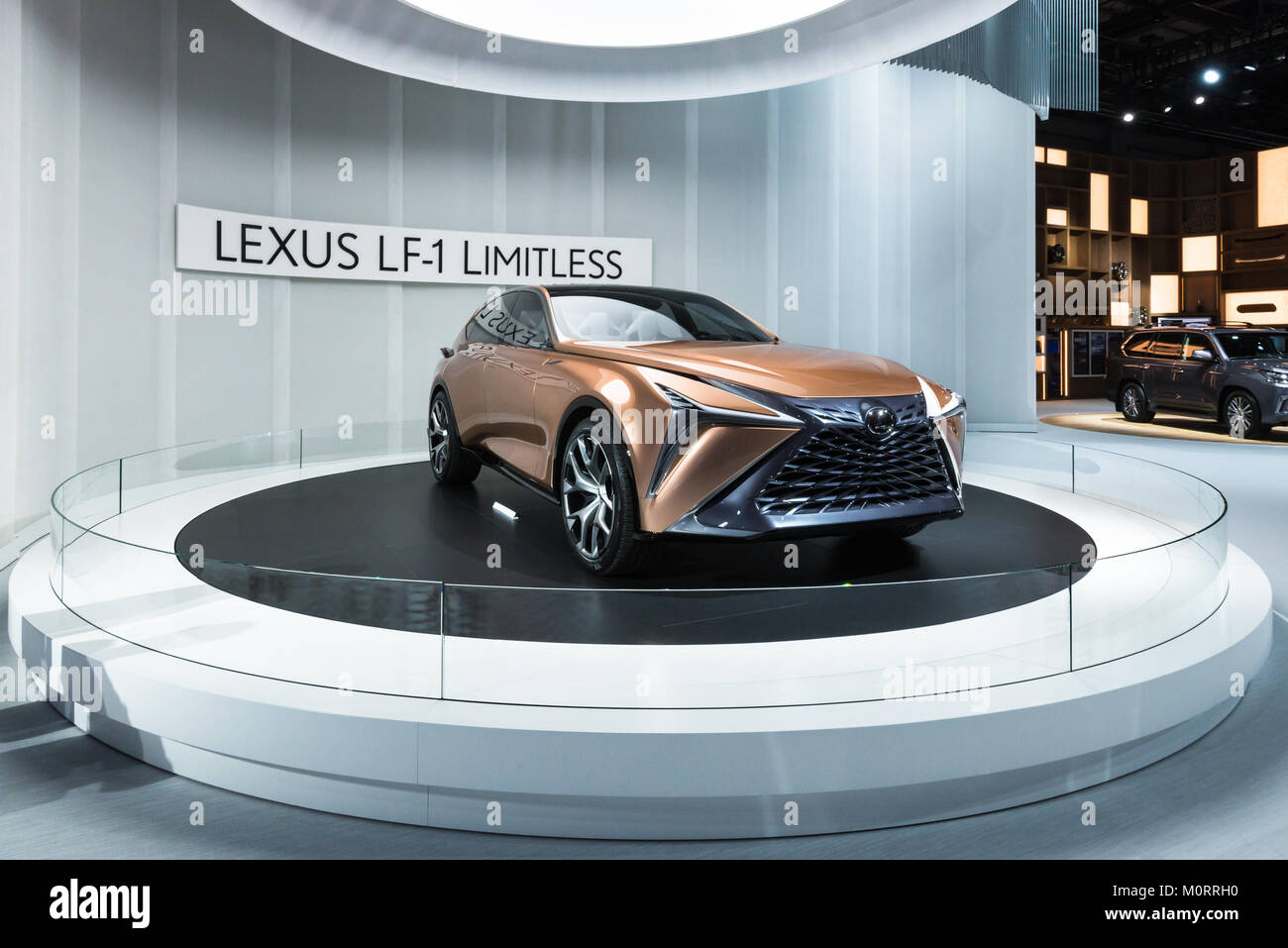 Detroit Mi Usa January 17 18 A Lexus Lf 1 Limitless Concept Car At The North American International Auto Show Naias Stock Photo Alamy