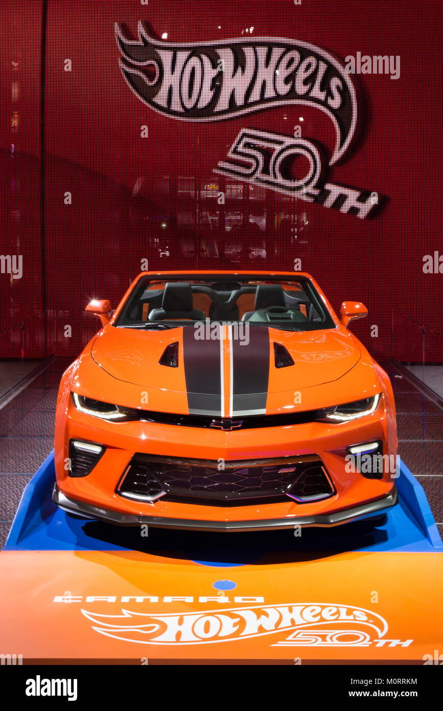 DETROIT, MI/USA - JANUARY 17, 2018: A 2018 Chevrolet Camaro Hot Wheels 50th  Anniversary Edition car at North American International Auto Show (NAIAS  Stock Photo - Alamy