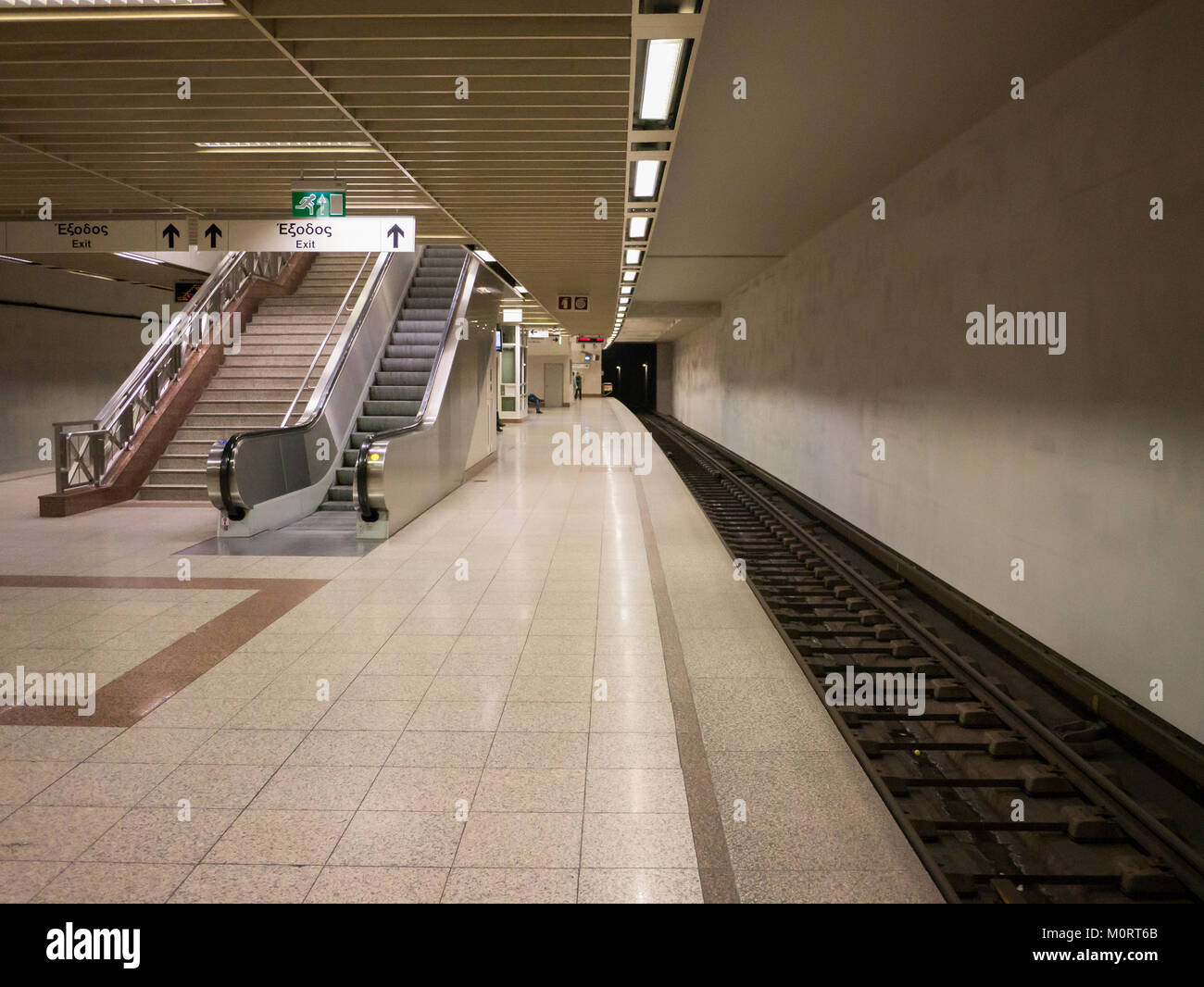 the metro station of Athens, Greece Stock Photo Alamy