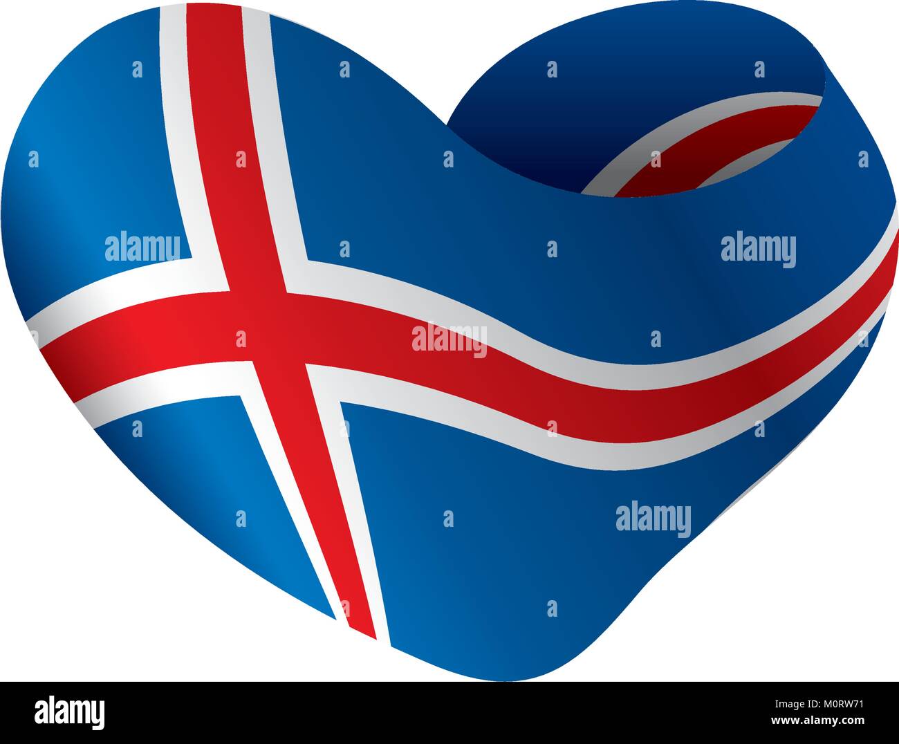 Iceland flag, vector illustration Stock Vector