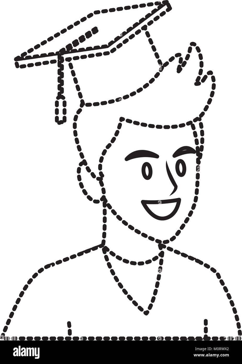 Student man with graduation hat Stock Vector Image & Art - Alamy