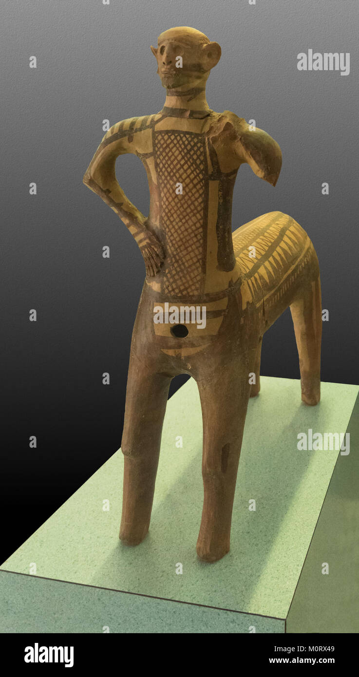 Centaur Chiron of Lefkandi, Archaeological museum of Eretria, Greece Stock Photo