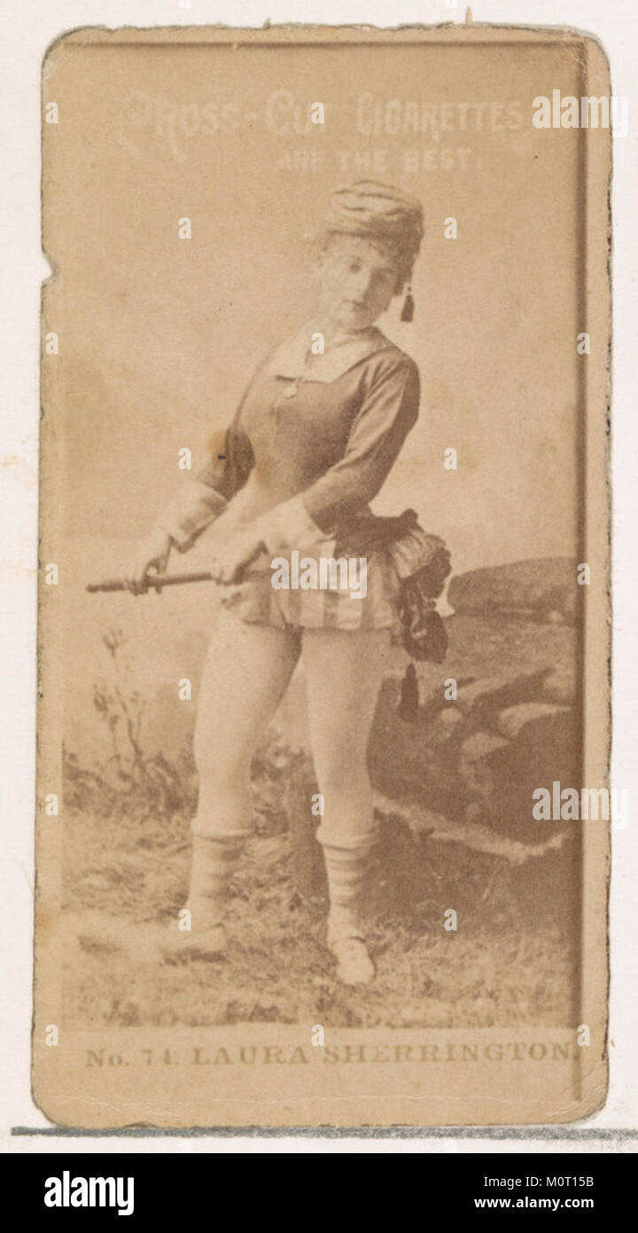 Card Number 74, Laura Sherrington, from the Actors and Actresses series (N145-2) issued by Duke Sons & Co. to promote Cross Cut Cigarettes MET DP866701 Stock Photo