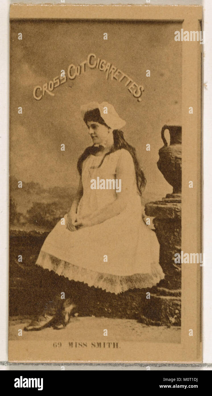 Card Number 69, Miss Smith, from the Actors and Actresses series (N145-2) issued by Duke Sons & Co. to promote Cross Cut Cigarettes MET DP866703 Stock Photo