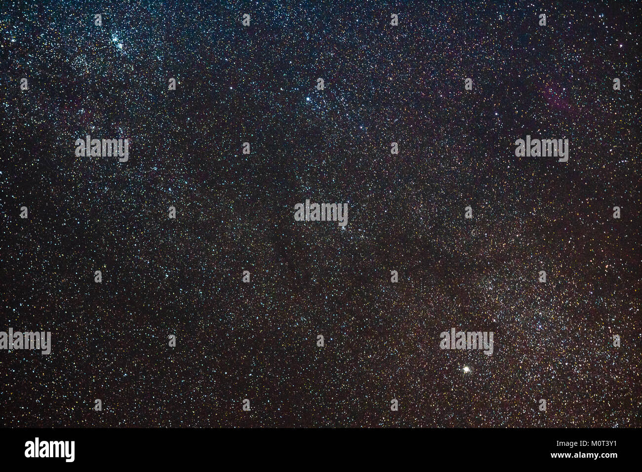 Night sky with stars and part of the Milky Way Stock Photo
