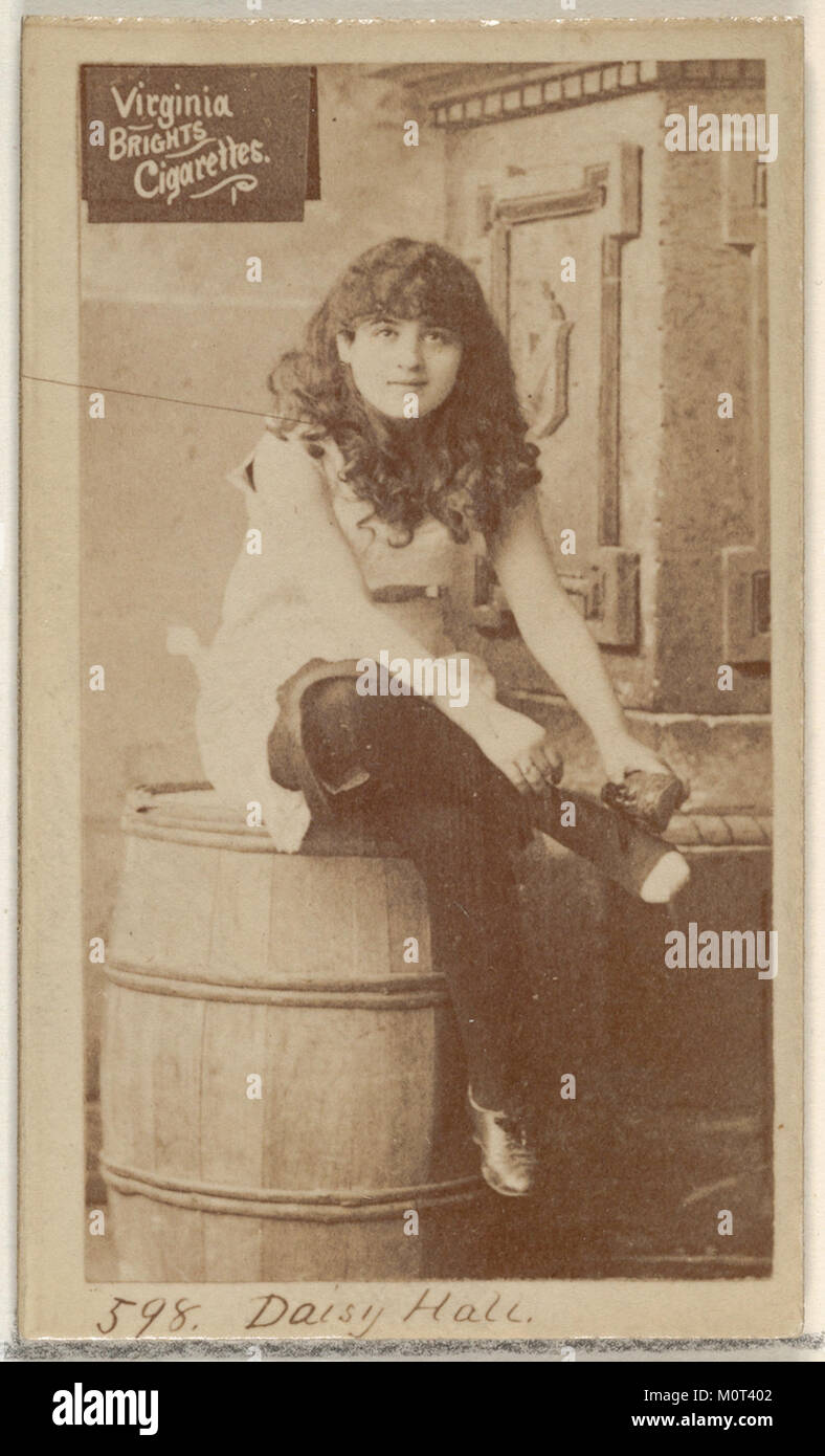 Card 598, Daisy Hall, from the Actors and Actresses series (N45, Type 2) for Virginia Brights Cigarettes MET DP830944 Stock Photo