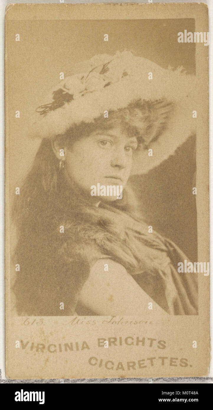 Card 613, Miss Johnson, from the Actors and Actresses series (N45, Type