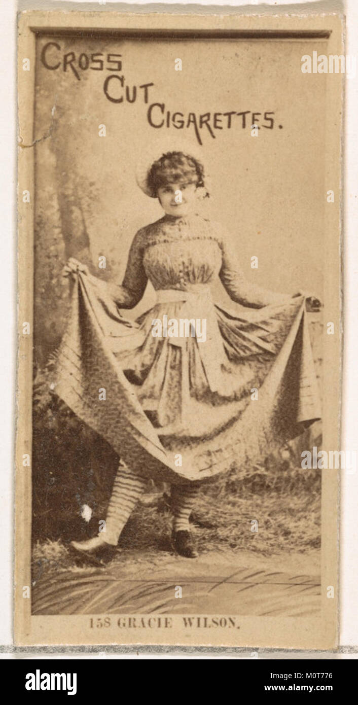 Card Number 158, Gracie Wilson, from the Actors and Actresses series (N145-2) issued by Duke Sons & Co. to promote Cross Cut Cigarettes MET DP866780 Stock Photo