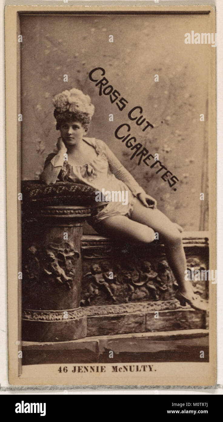 Card Number 46, Jennie McNulty, from the Actors and Actresses series (N145-2) issued by Duke Sons & Co. to promote Cross Cut Cigarettes MET DP866595 Stock Photo