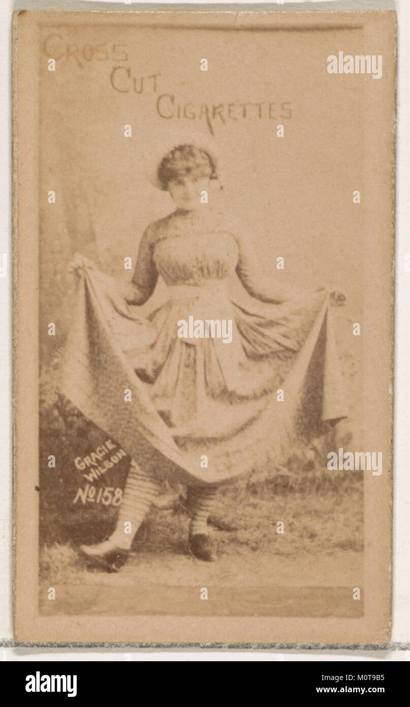 Card Number 158, Gracie Wilson, from the Actors and Actresses series (N145-1) issued by Duke Sons & Co. to promote Cross Cut Cigarettes MET DP866104 Stock Photo