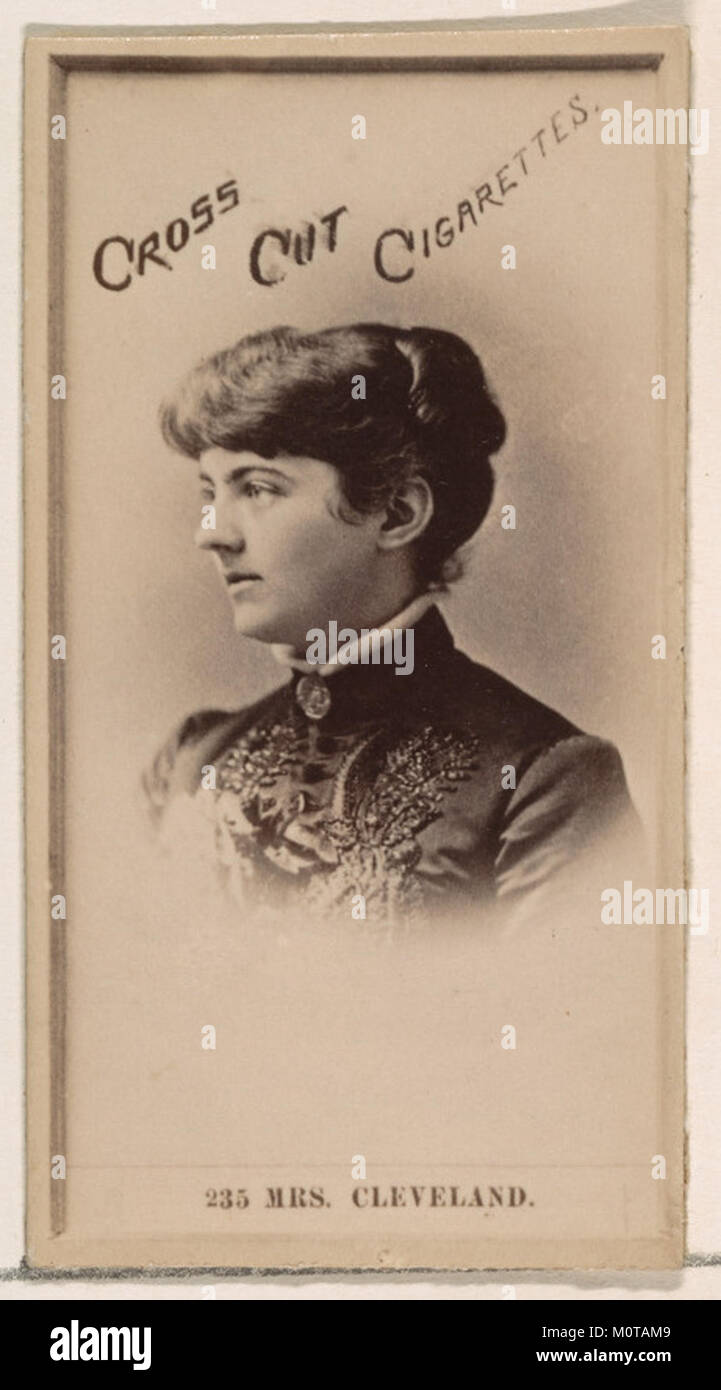 Card Number 235, Mrs. Cleveland, from the Actors and Actresses series (N145-2) issued by Duke Sons & Co. to promote Cross Cut Cigarettes MET DP866219 Stock Photo