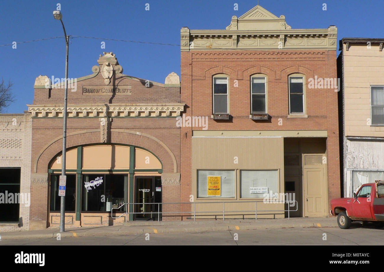 Cedar Bluffs, Nebraska 118120 W. Main Street Stock Photo Alamy