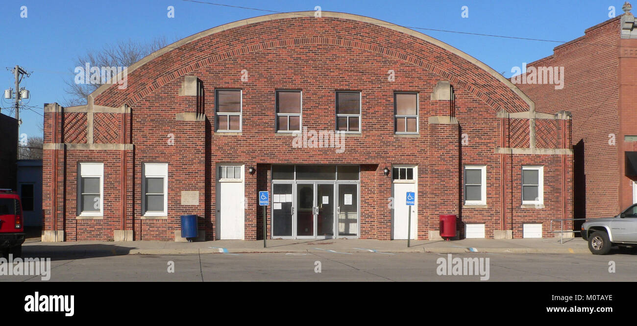 Cedar Bluffs, Nebraska auditorium Stock Photo Alamy