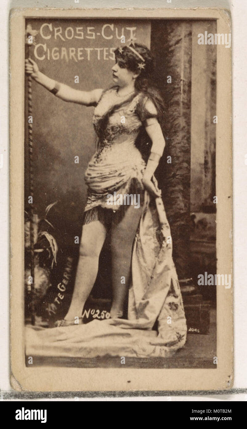 Card Number 250, Kate Gerade, from the Actors and Actresses series (N145-1) issued by Duke Sons & Co. to promote Cross Cut Cigarettes MET DP865927 Stock Photo