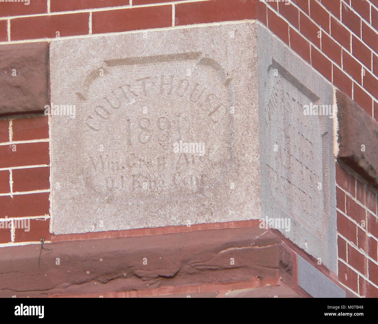 Cass County, Nebraska courthouse cornerstone 2 Stock Photo Alamy