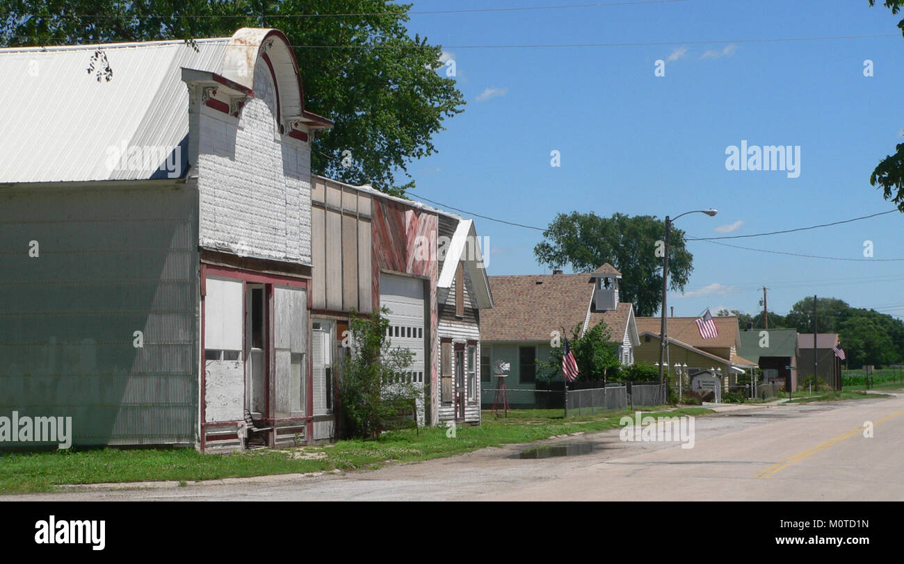 Cedar Creek, Nebraska B Street (1 Stock Photo Alamy