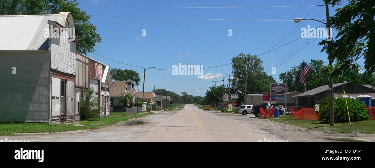 Cedar Creek, Nebraska B Street (2 Stock Photo Alamy