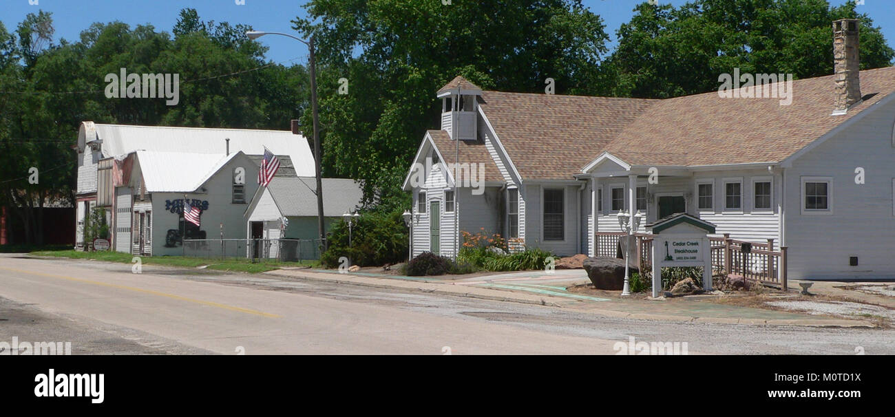 Cedar Creek, Nebraska B Street (4 Stock Photo Alamy