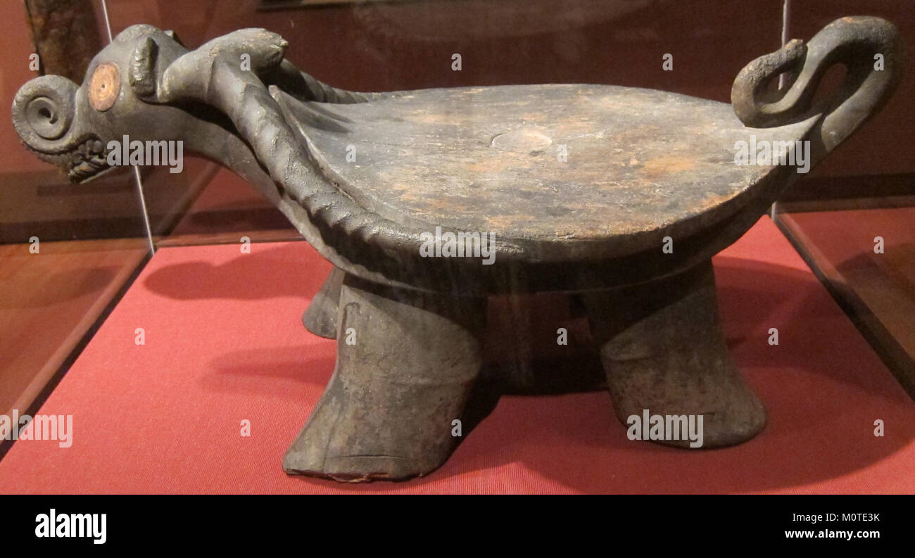 Ceremonial seat, Borneo, Kalimantan, Dayak, Honolulu Museum of Art Stock Photo