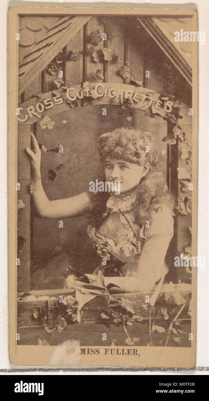 Card Number 89 features Miss Fuller, part of the Actors and Actresses series issued by Duke Sons & Co. as part of a promotional campaign for Cross Cut Cigarettes, dating back to the early 20th century. Stock Photo