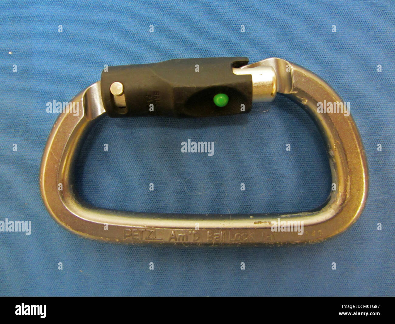 Carabiner for climbing Petzl ball lock Stock Photo Alamy