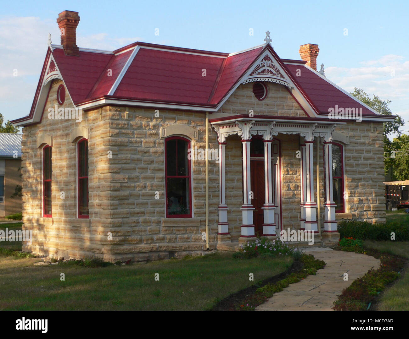 Cawker City old library from SW 1 Stock Photo Alamy