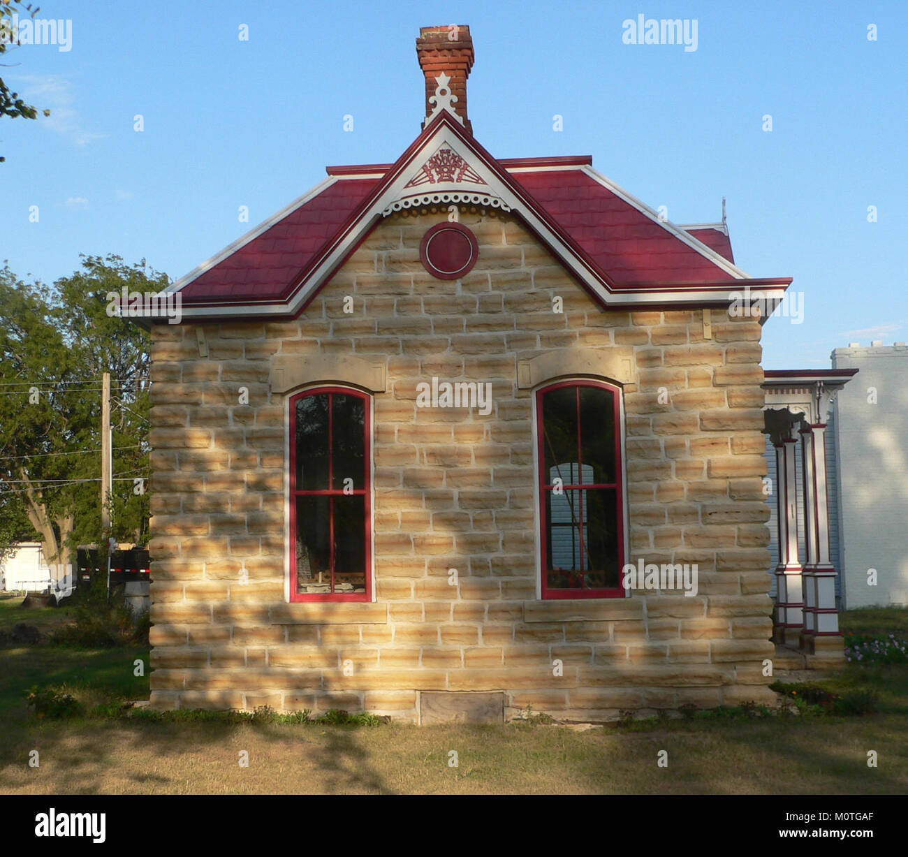 Cawker City old library from W 1 Stock Photo Alamy