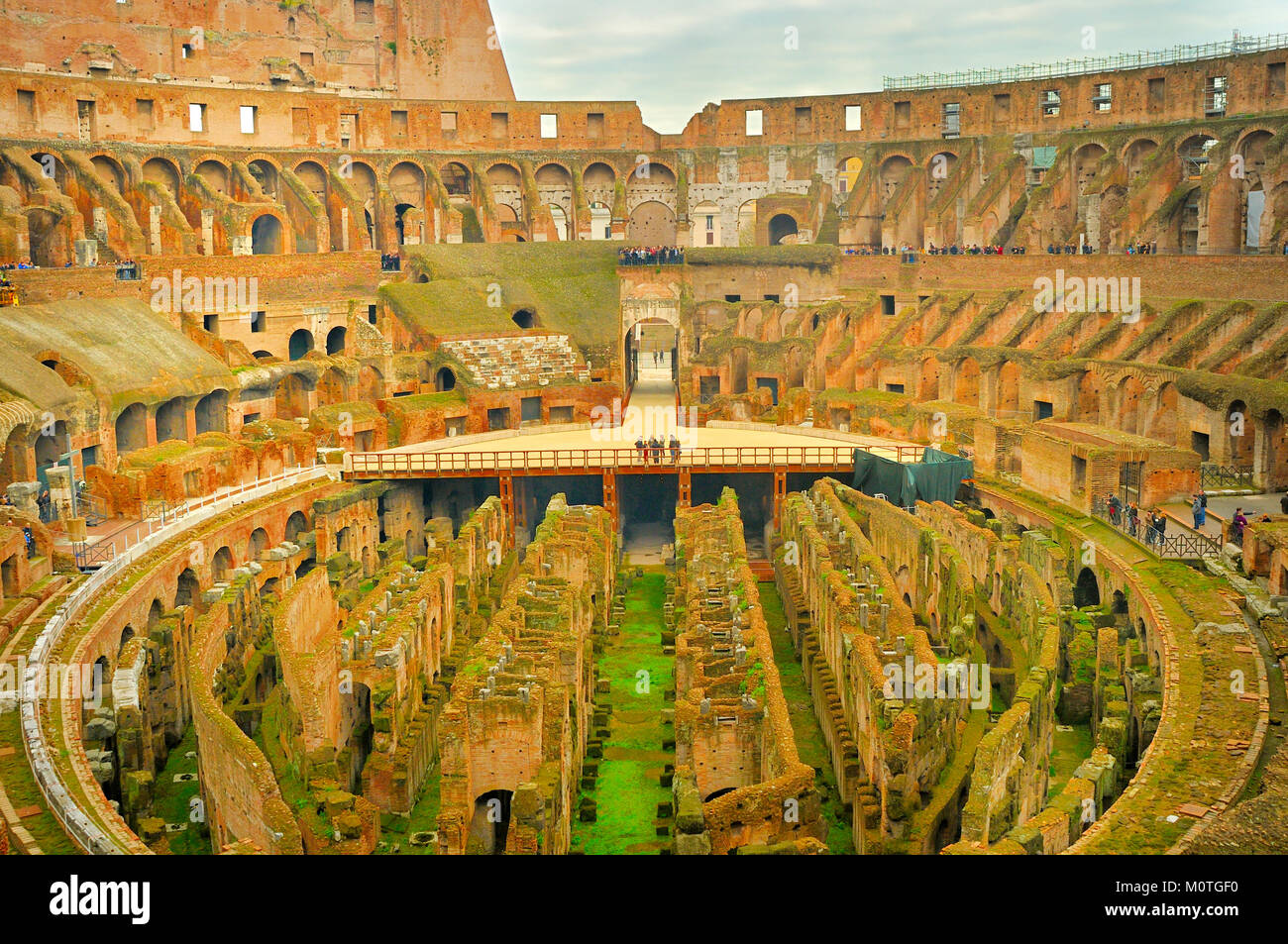 A view of the interior of the Colloseum, Rome Stock Photo