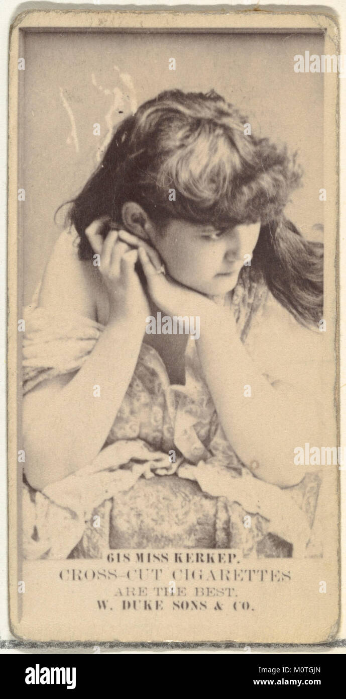 Card Number 618, Miss Kerkep, from the Actors and Actresses series (N145-3) issued by Duke Sons & Co. to promote Cross Cut Cigarettes MET DP839780 Stock Photo