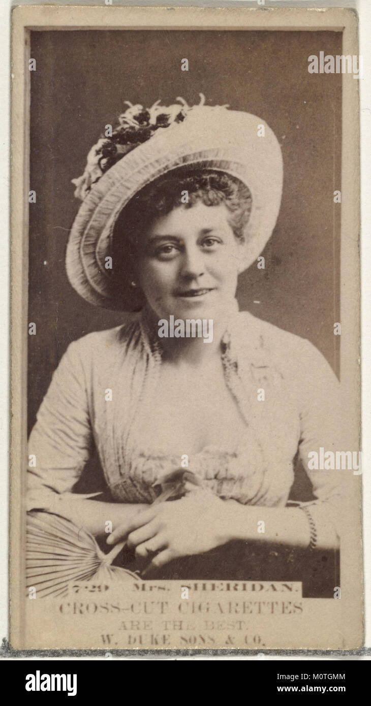 Card Number 729, Mrs. Sheridan, from the Actors and Actresses series ...