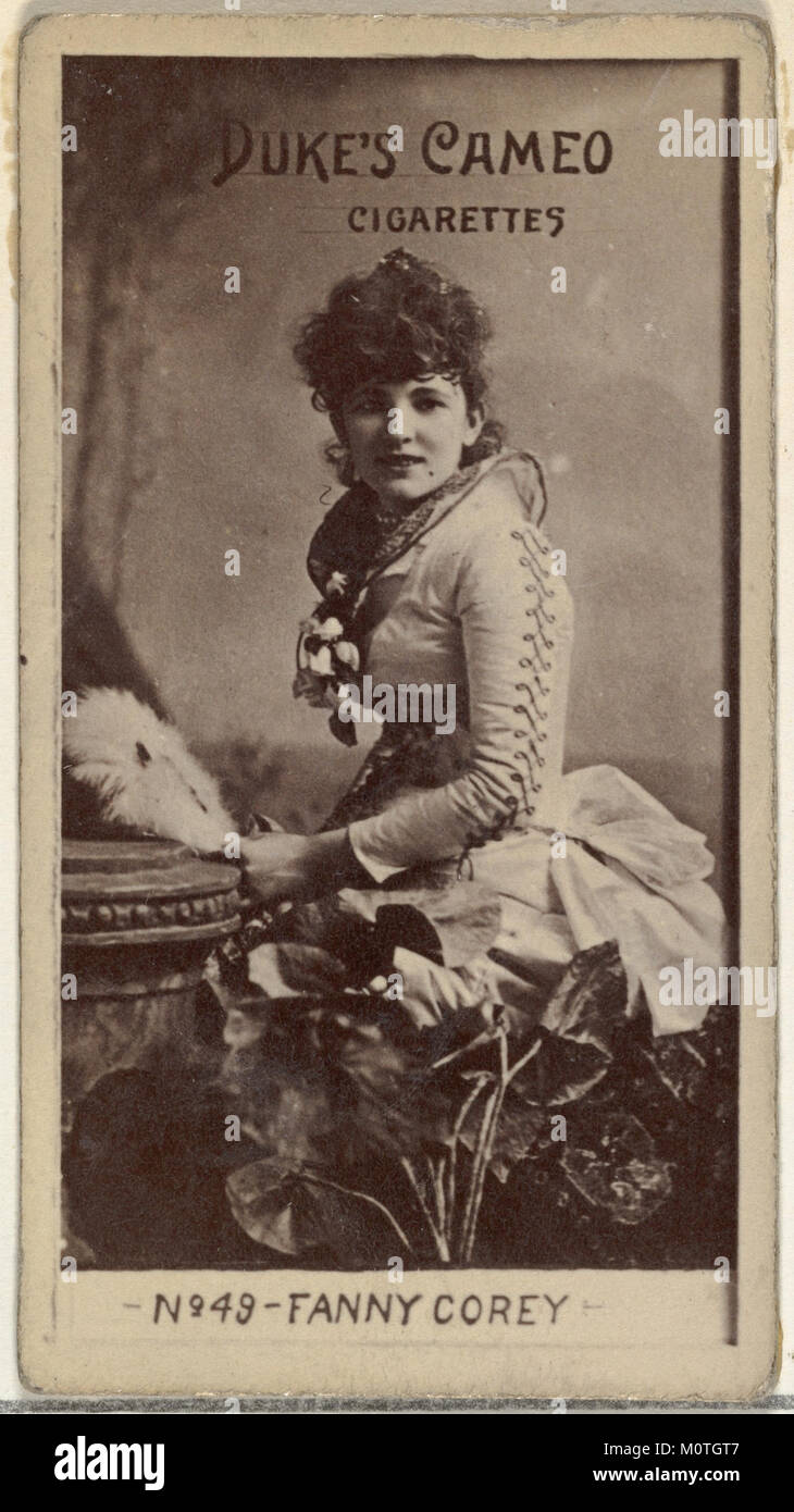 Card Number 49, Fanny Corey, from the Actors and Actresses series (N145-4) issued by Duke Sons & Co. to promote Cameo Cigarettes MET DP839917 Stock Photo
