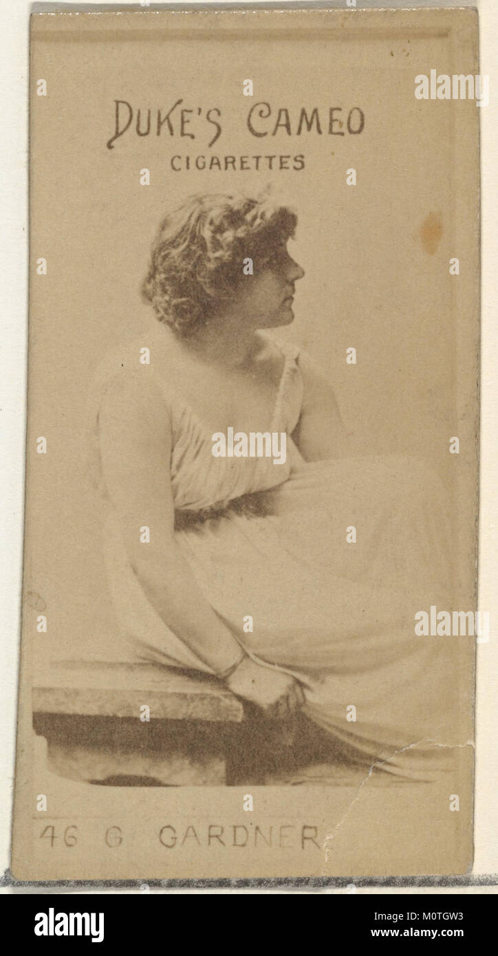 Card Number 46, Gertrude Gardner, from the Actors and Actresses series (N145-4) issued by Duke Sons & Co. to promote Cameo Cigarettes MET DP839938 Stock Photo