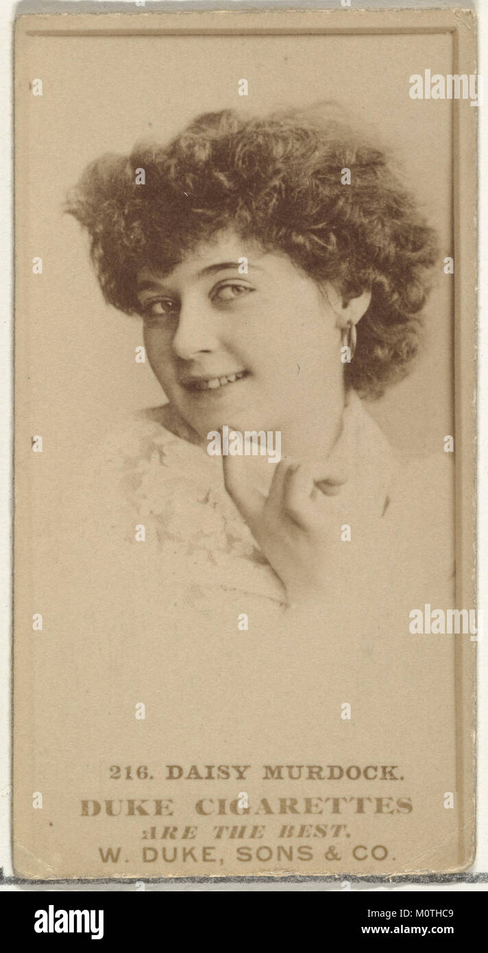 Card Number 216, Daisy Murdoch, from the Actors and Actresses series (N145-7) issued by Duke Sons & Co. to promote Duke Cigarettes MET DP840471 Stock Photo