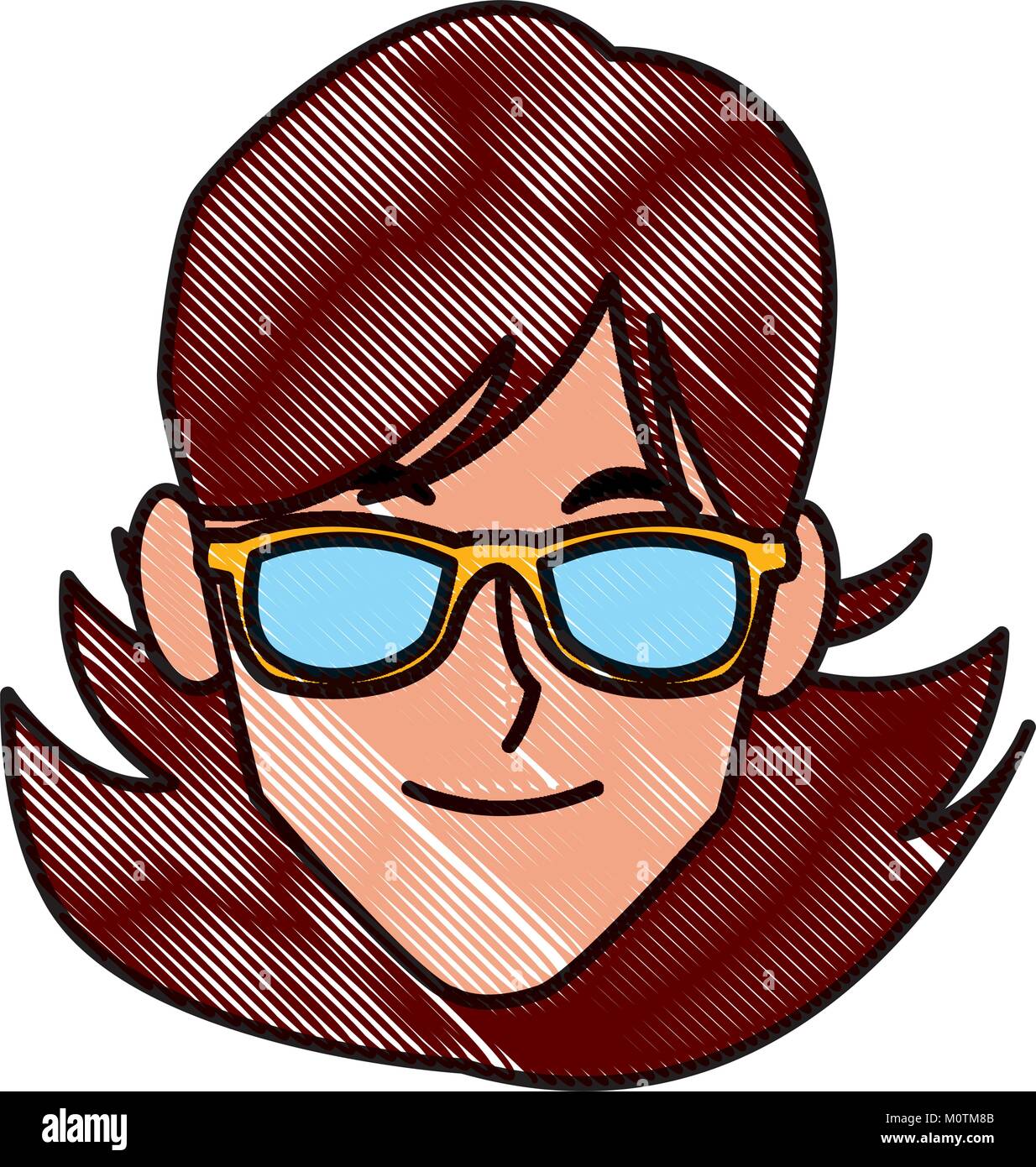 Young woman with sunglasses Stock Vector Image & Art - Alamy