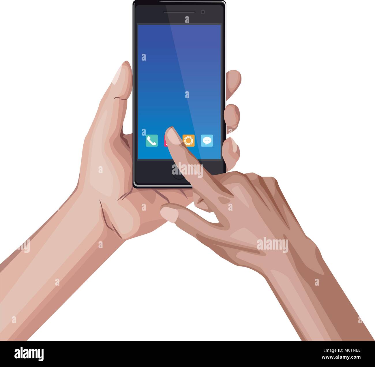 Hands holding smartphone Stock Vector Image & Art - Alamy