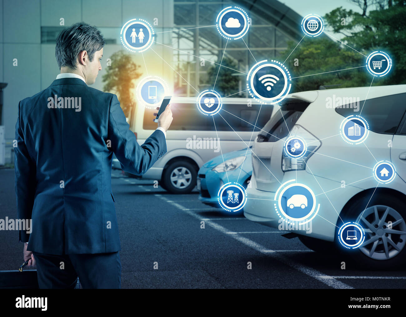 Internet of Things and futuristic transportation concept. Stock Photo