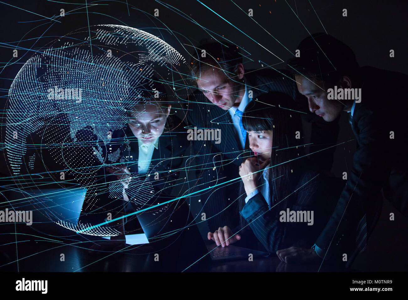 Group of people and globalization concept. Stock Photo