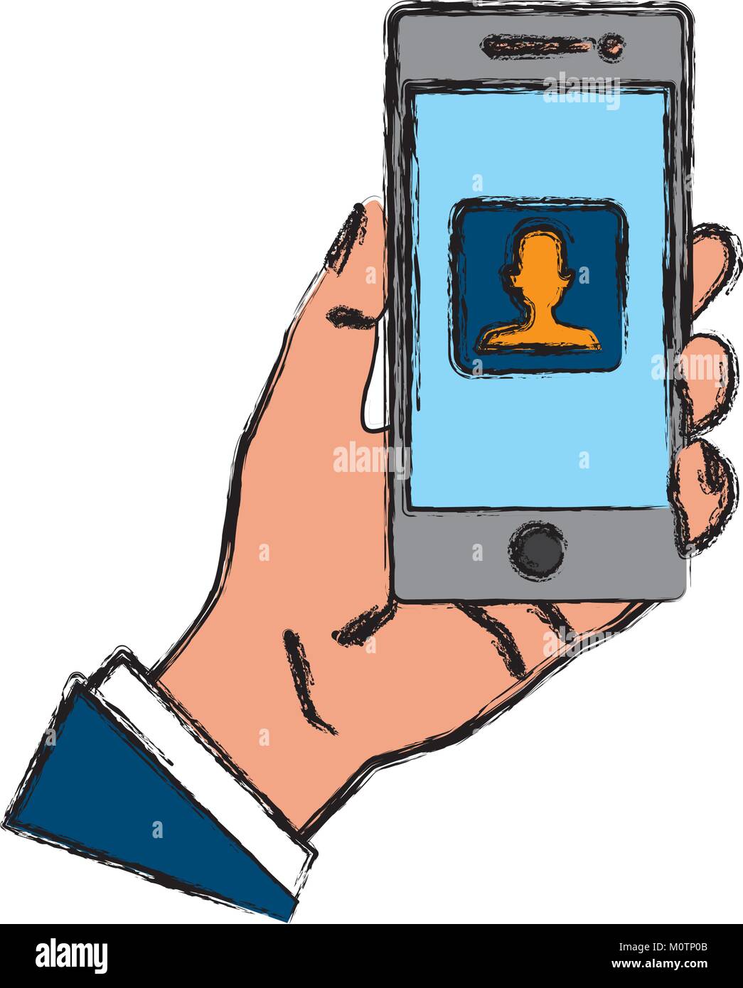 Hand holding smartphone Stock Vector Image & Art - Alamy