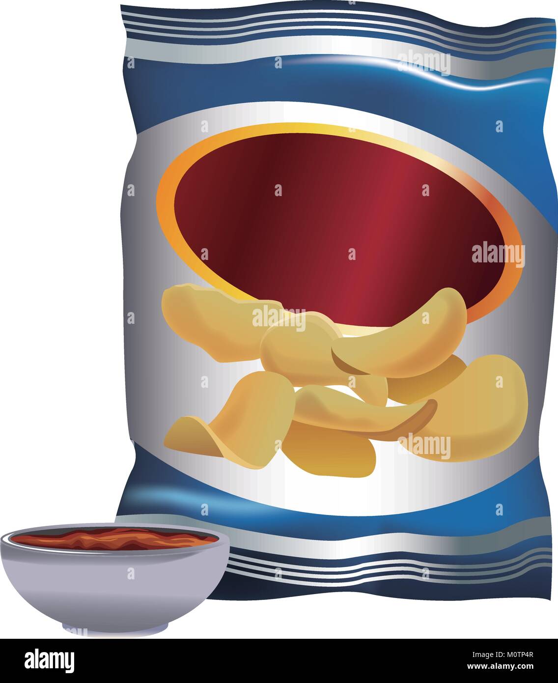 Chips bag with ketchup Stock Vector Image & Art Alamy