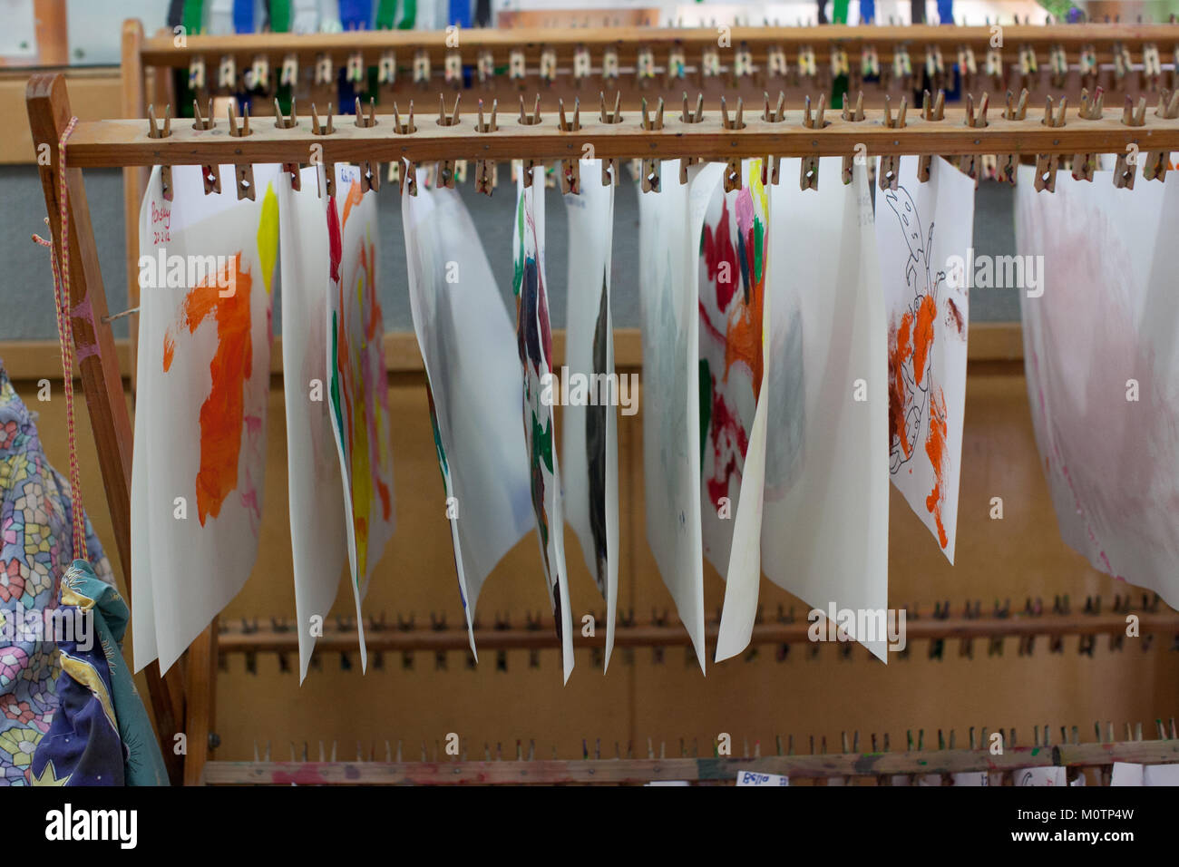 Artwork at a kindergarten, Australia Stock Photo Alamy