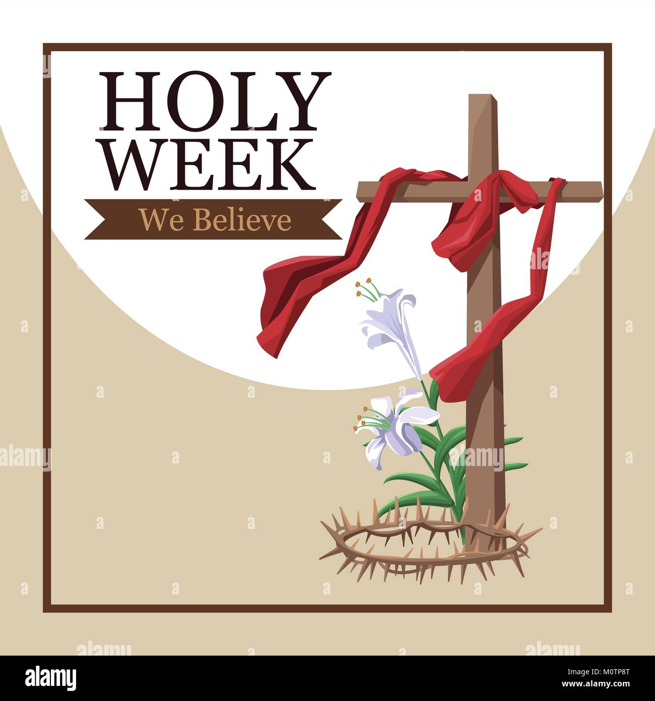 Holy week catholic tradition Stock Vector